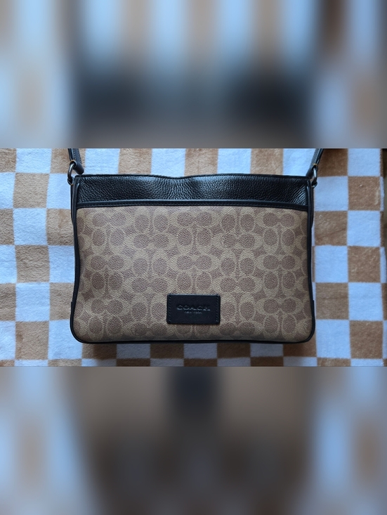 Coach Handbags - Coach District Bag In Signature Canvas And Pebble Leather